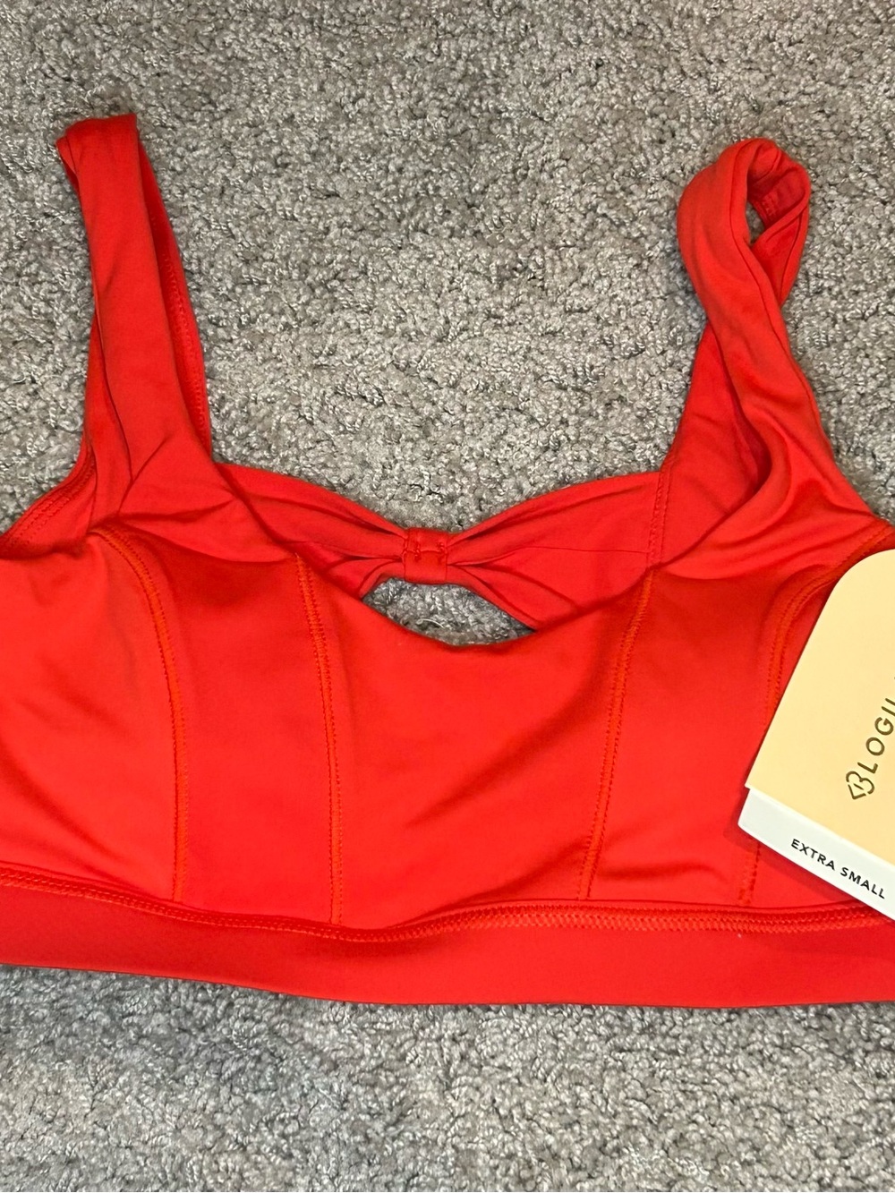 Blogilates bow back corset bra
